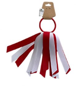 Hair Ribbon Wht/Red